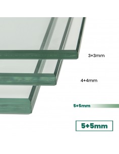 Soporte medialuna metálico para vidrio de 4 a 6 y de 8 a 10mm