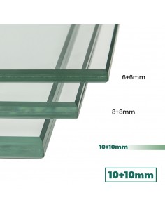 Soporte regulable para estanterías con vidrios de de 3 a 40mm